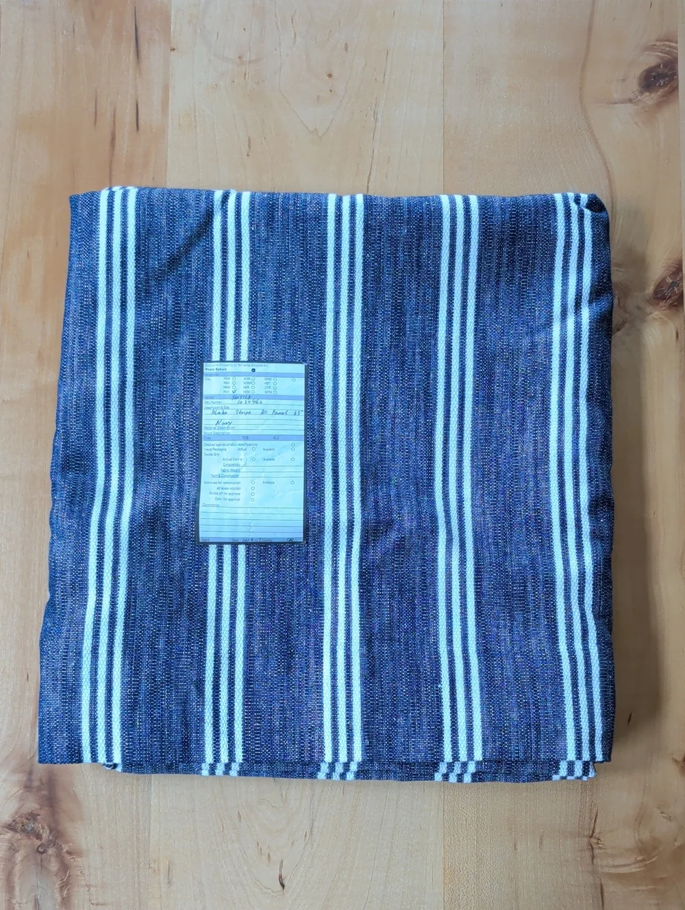 Pottery Barn Blake Stripe Navy and White Striped Curtain Panel 63